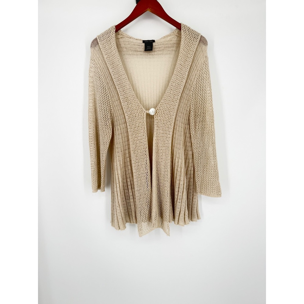 Katie Todd Sweater Cardiagan Large Coastal Chic Boho Cottagecore‎ Beachy Causal